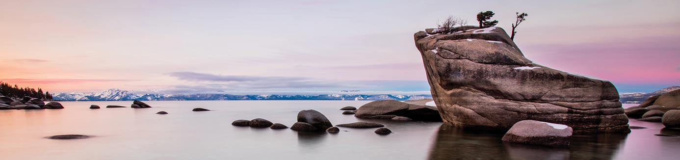 Lake Tahoe east short at sunrise