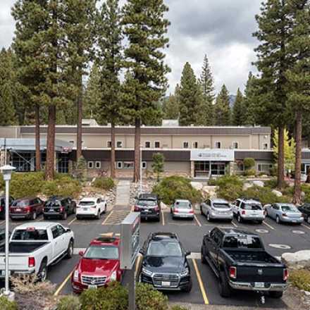 Parking lot outside of Incline Village Community Hospital