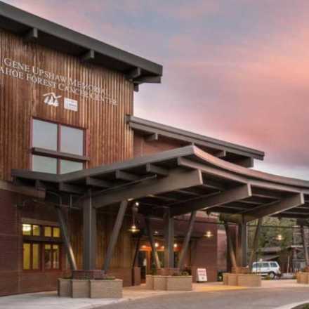 Outside of the Gene Upshaw Memorial Tahoe Forest Cancer Center