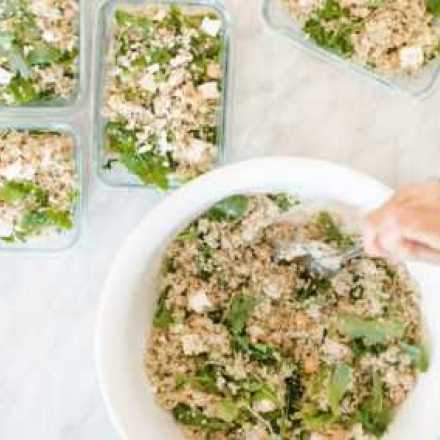 Quinoa, Feta, Dill and Garbanzo Bean Salad