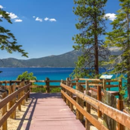 boardwalk to lake water