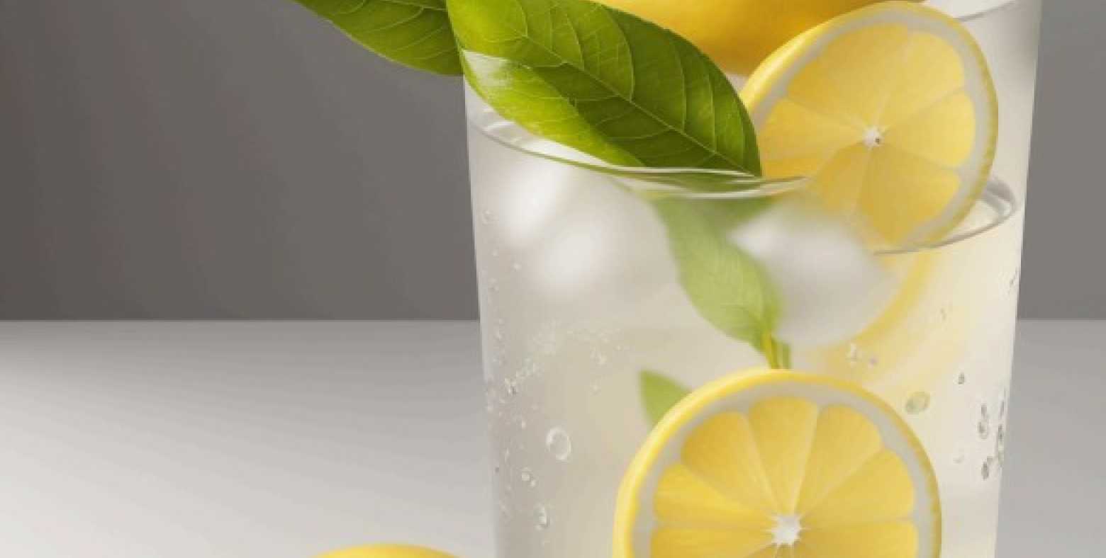 glass of water with lemon slices