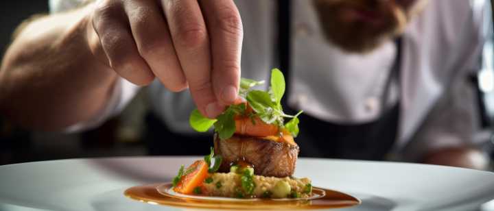 chef plating dish