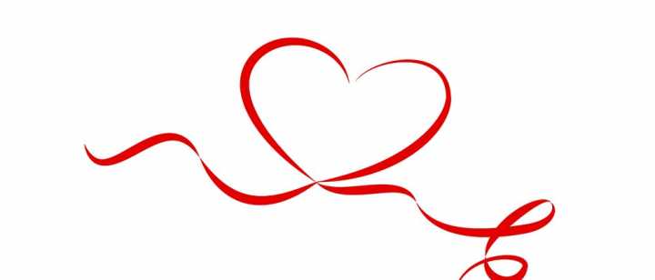 Heart ribbon graphic 