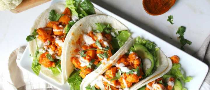 Buffalo Cauliflower Tacos 