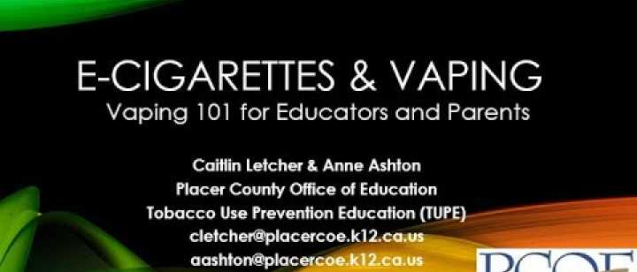Embedded thumbnail for PCOE: Vaping 101 for Educators and Parents