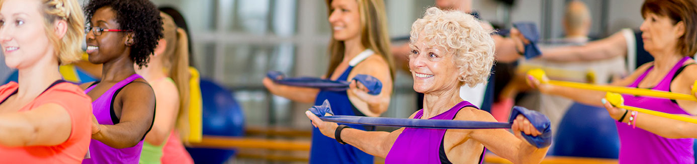 women in an exercise class